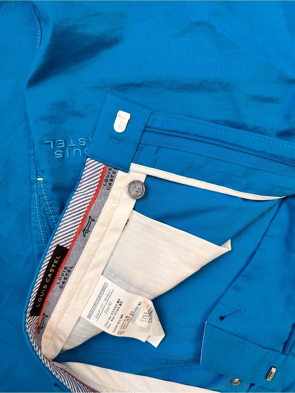 Louis Castel vibrant blue golf trousers